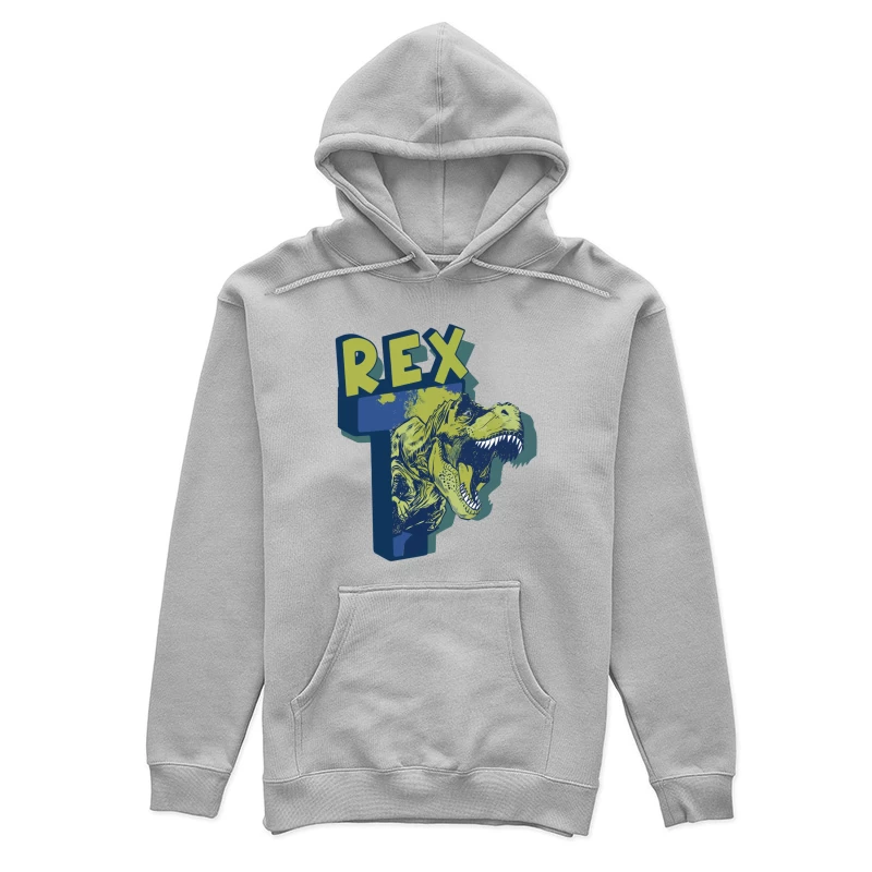 Bold Vintage T-Rex Graphic – Striking Dinosaur Design Female Pullover Hoodie