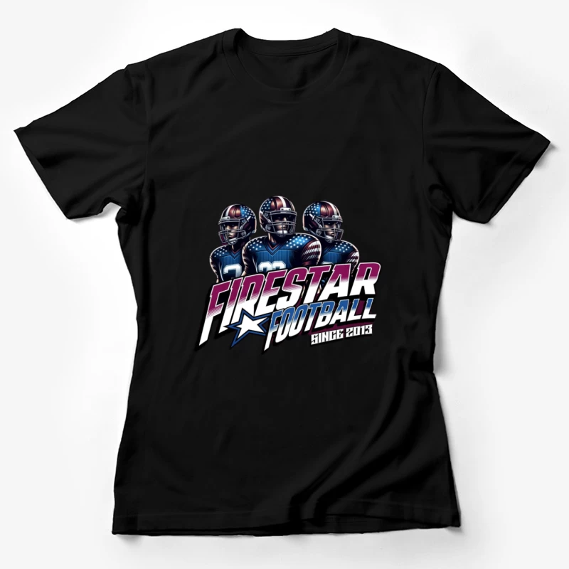 Dynamisches Football-Design von Firestar Damen T-Shirt