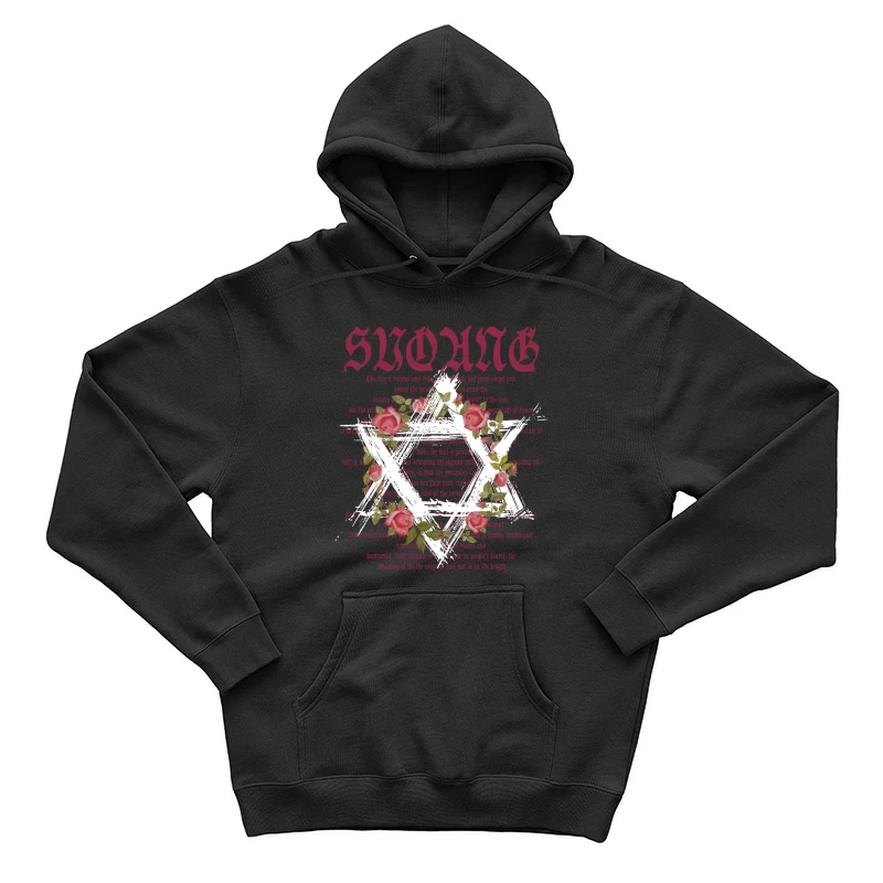 Jung mit Blumen und Stern Herren Pullover Hoodie