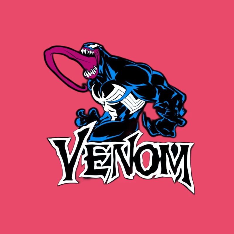 Venom Comic Character Illustration Tapestry