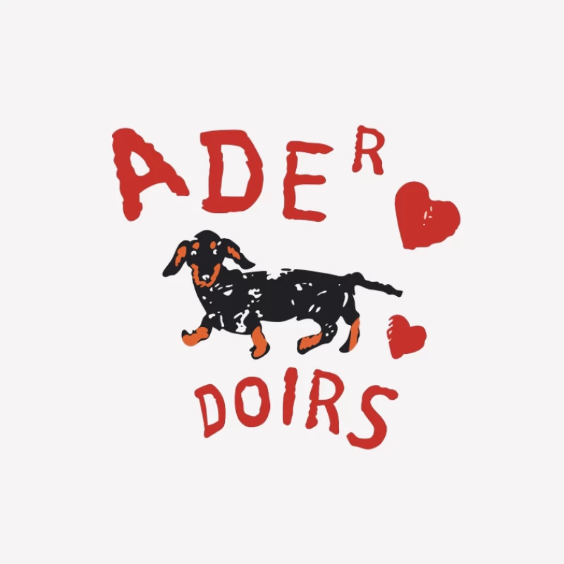 Illustration de teckel avec texte amoureux Homme T-Shirt