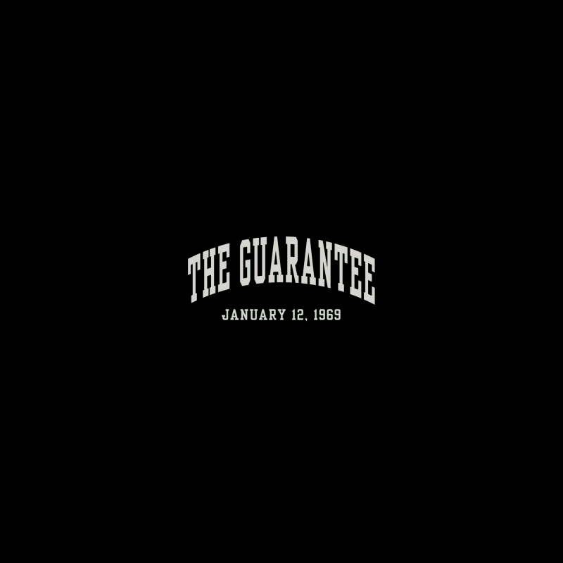 The Guarantee - Vintage Typography from January 12, 1969 iPhone Case