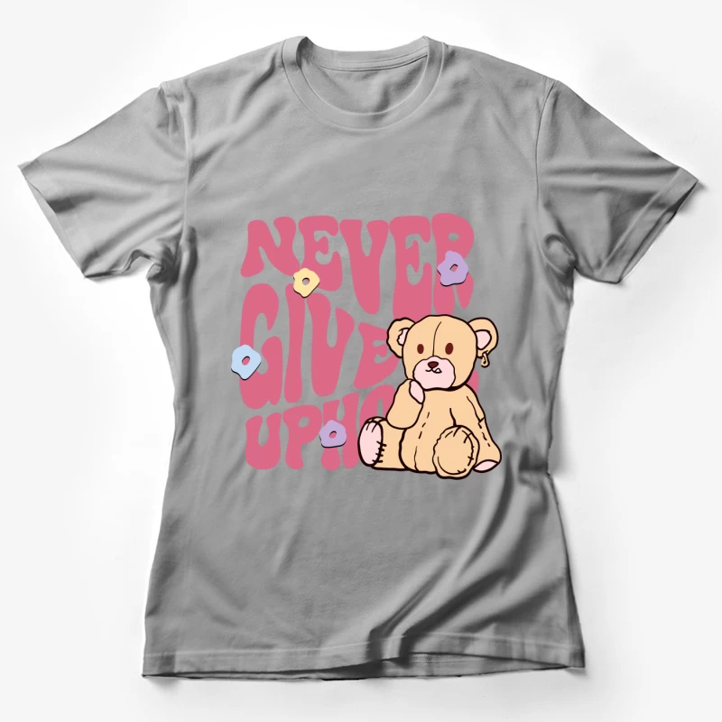 Niedlicher Bär mit Ermutigung Damen T-Shirt
