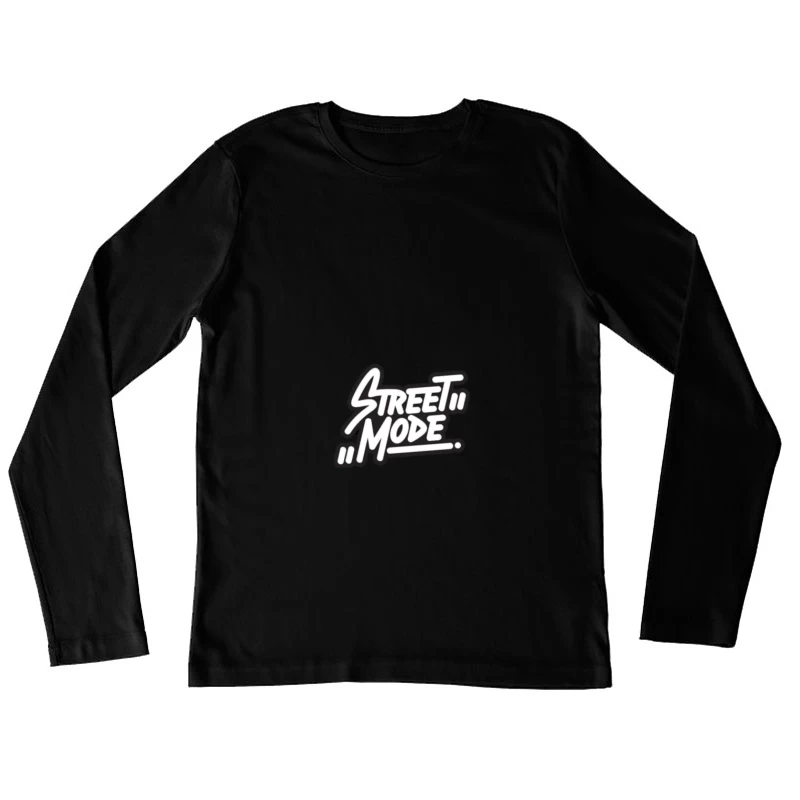 Street Mode Graffiti-Schriftzug Damen Langarm T-Shirt
