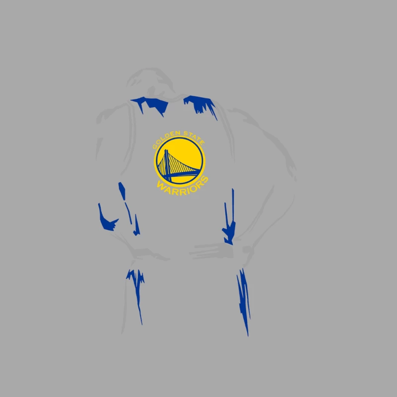 Golden State Warriors Basketball Silhouette Herren Pullover Hoodie
