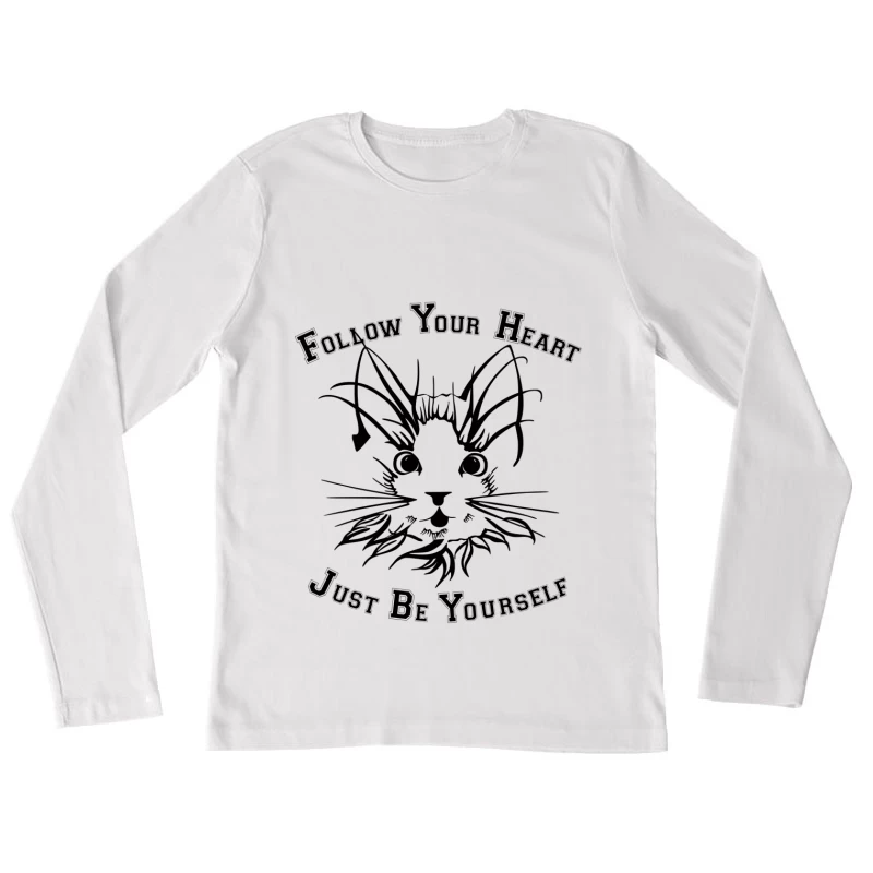 Folge deinem Herzen, sei du selbst - Katzenkunst Damen Langarm T-Shirt