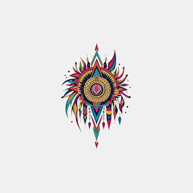 Vibrant Tribal Mandala Art Male Tank Top