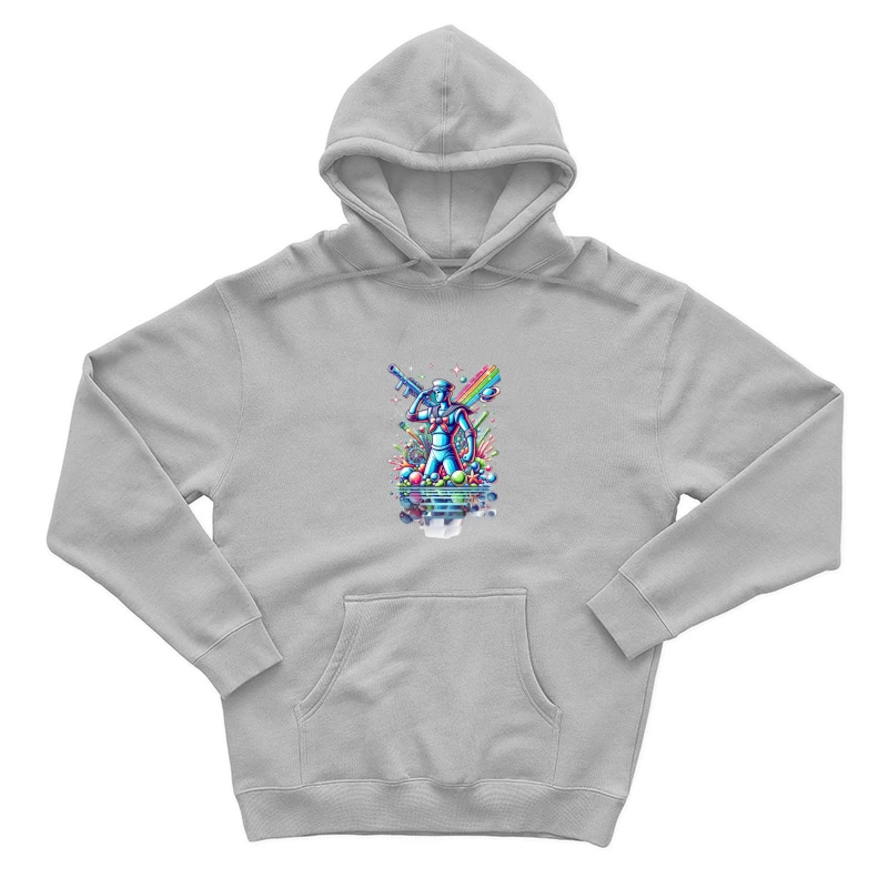 Retro Neon Sailor Fantasy Art Male Pullover Hoodie