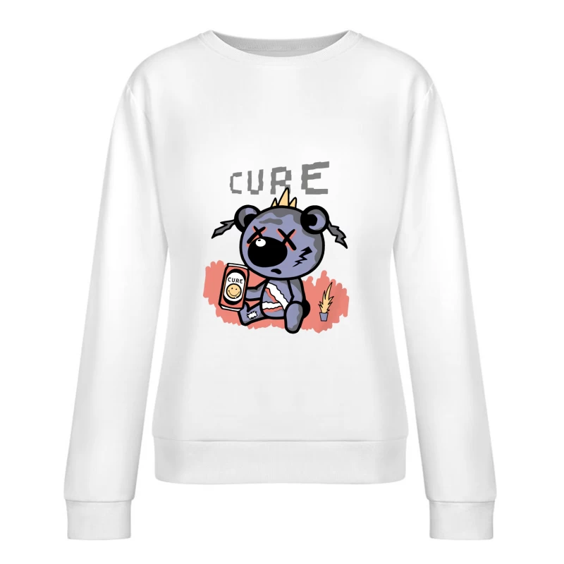 Niedlicher kranker Bär mit Heilungstrank Damen Pullover Sweatshirt