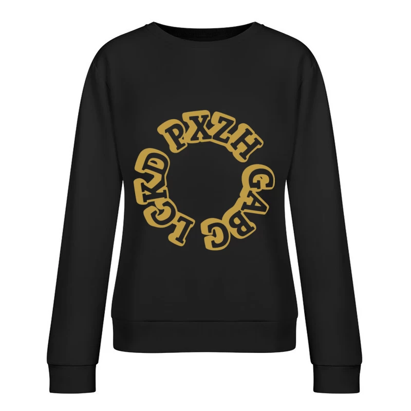 Schriftzug im Kreis Damen Pullover Sweatshirt