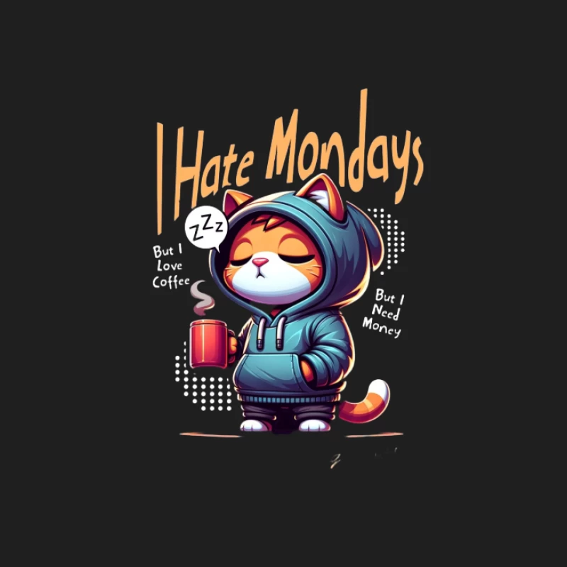 Humeur de chat du lundi avec café Homme Débardeur