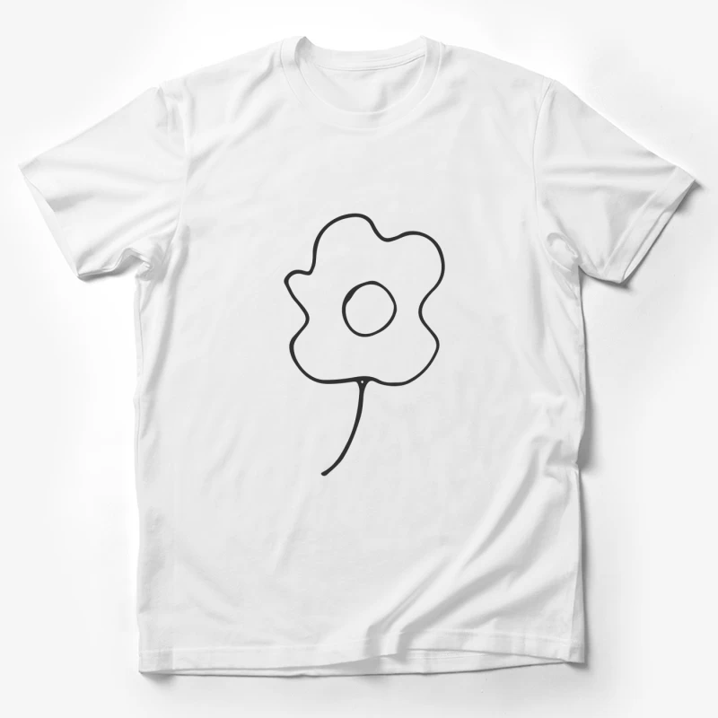 Fleur minimaliste dessinée à la main Homme T-Shirt
