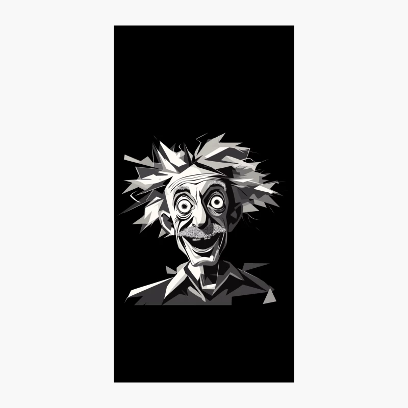 Funny portrait of Albert Einstein iPhone Case