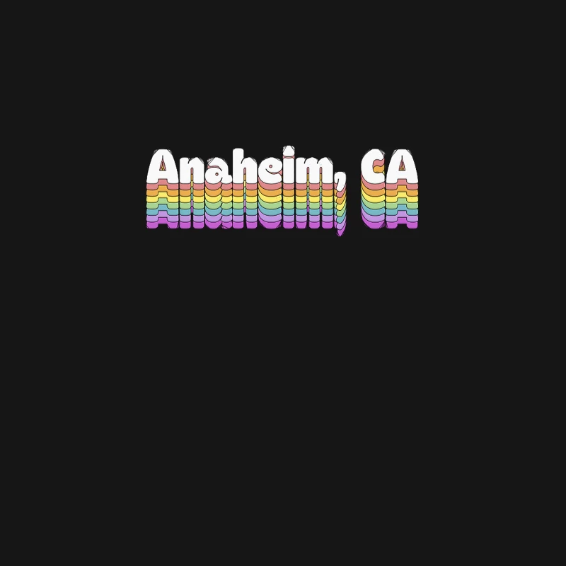 Anaheim, CA  Retro Typography Design Desk Mat