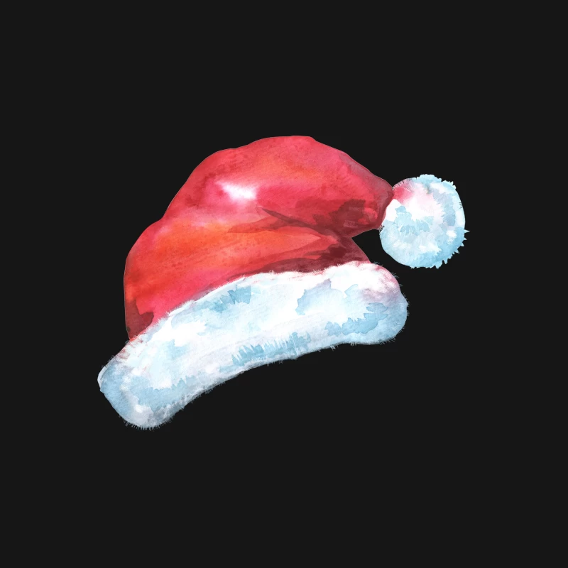 Chapeau de Noël en aquarelle Femme T-Shirt