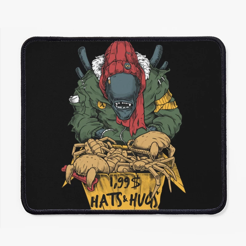 Monster Hat Vendor with Crabs Mouse Pad