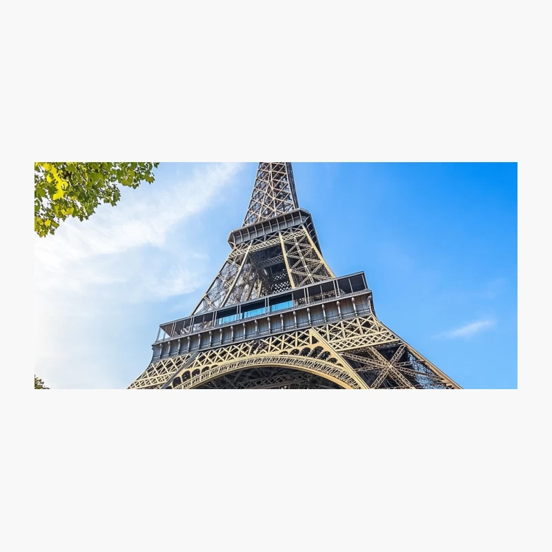 Iconic Eiffel Tower: Paris Landmark Against Blue Sky Coffee Mug