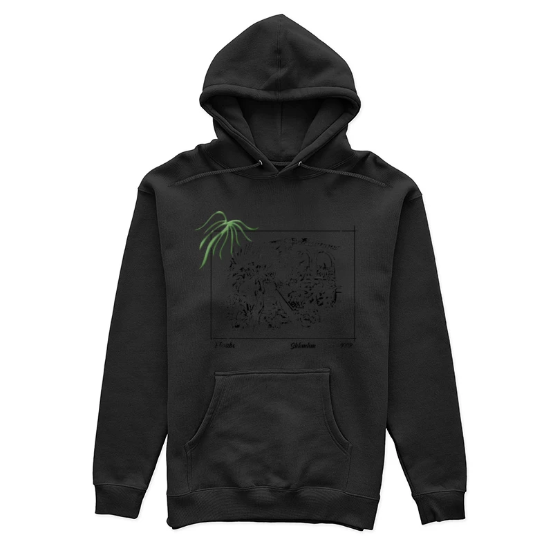 Mediterraner Garten mit Pflanzen Damen Pullover Hoodie