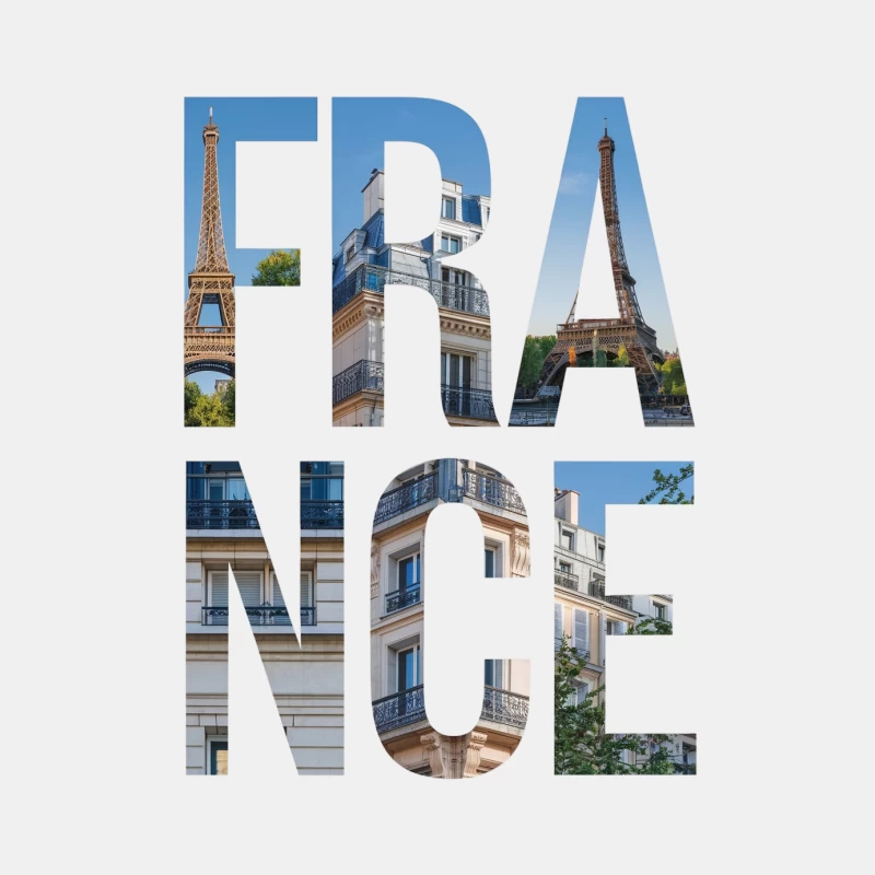 Parisian Panorama: Eiffel Tower Meets Architectural Typography Male Tank Top