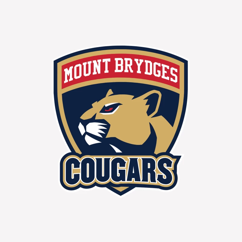 Mount Brydges Cougars Team Sports Logo Male T-Shirt