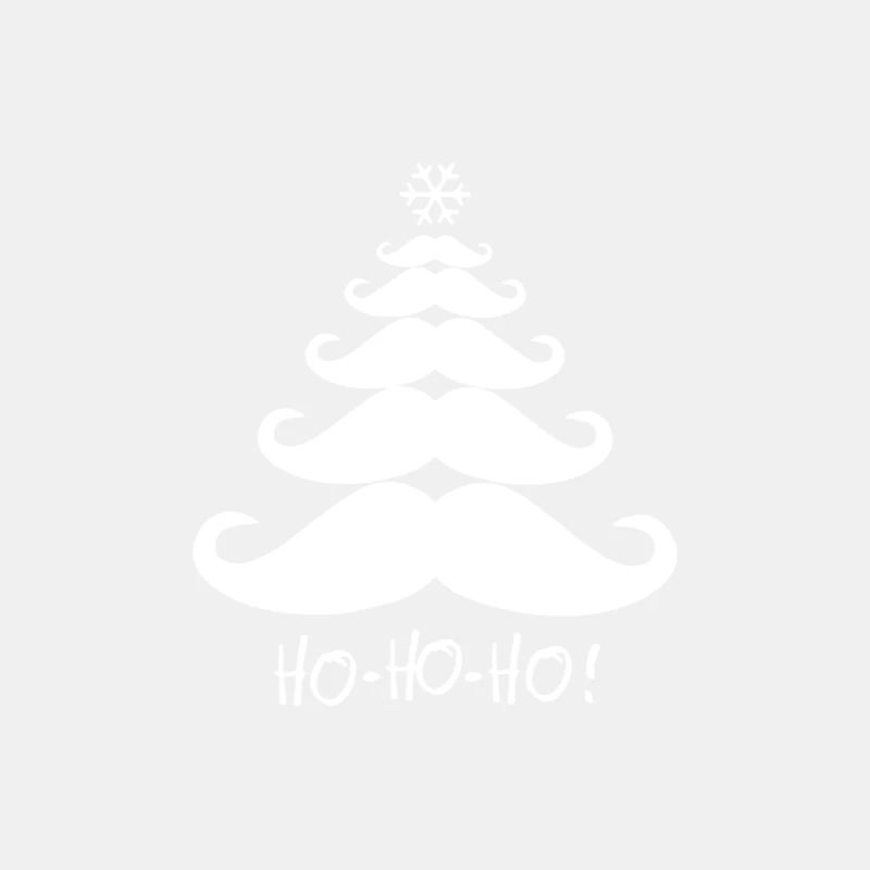 Moustache Christmas Tree Ho Ho Ho Snowflake Male Tank Top