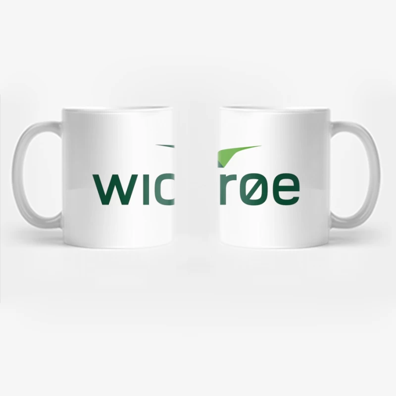 Wideroe Airlines Green Bird Logo Design Coffee Mug