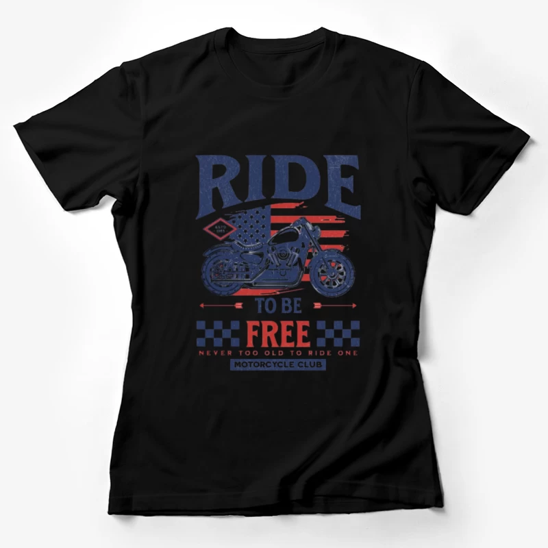 Motorrad Freiheit Ride Design Damen T-Shirt