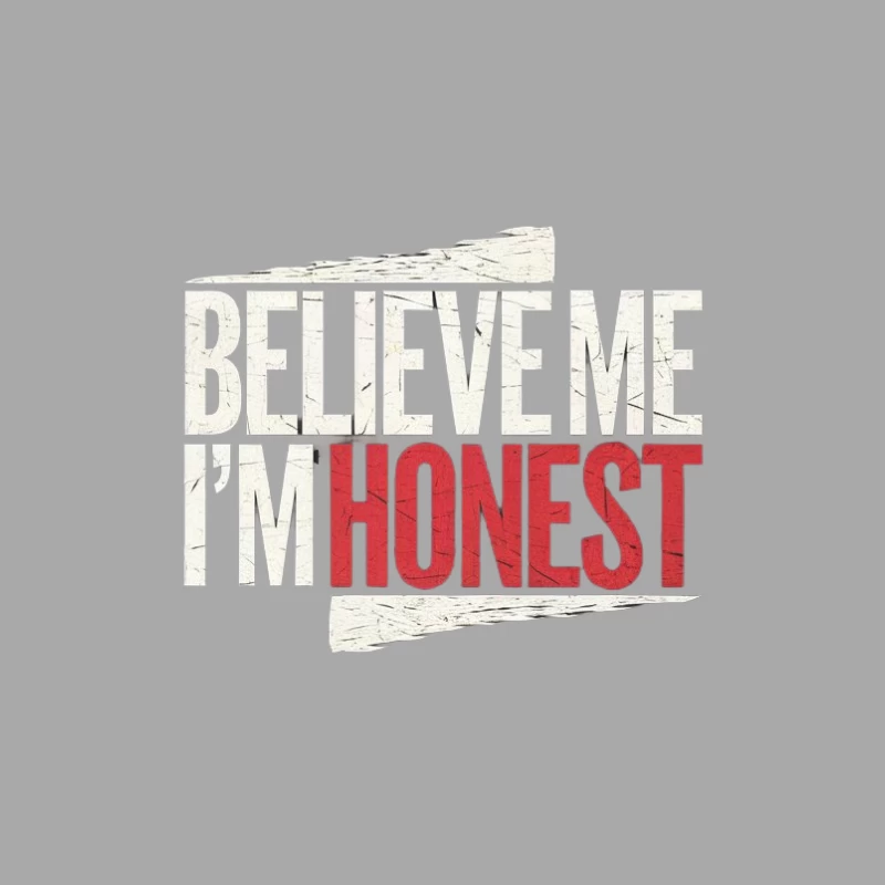 Minimalist Honest Typography in Red and White Female Pullover Hoodie