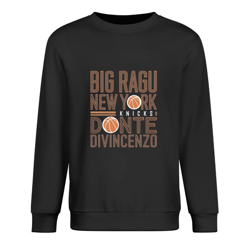 New York Basketball Typography Design Male Pullover Sweatshirt