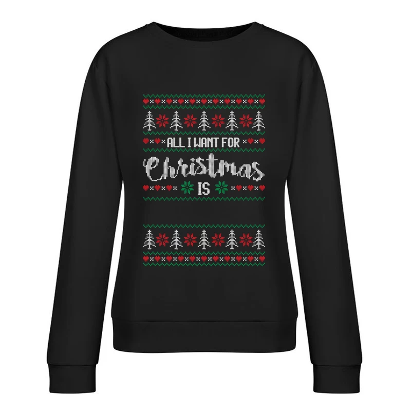 Motif de Noël en tricot Femme Sweat-shirt à enfiler
