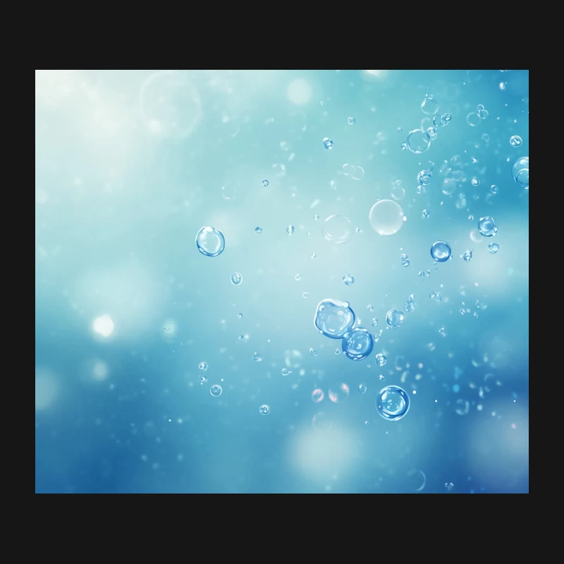 Ethereal Underwater Bubble Dance in Azure Waters Mouse Pad
