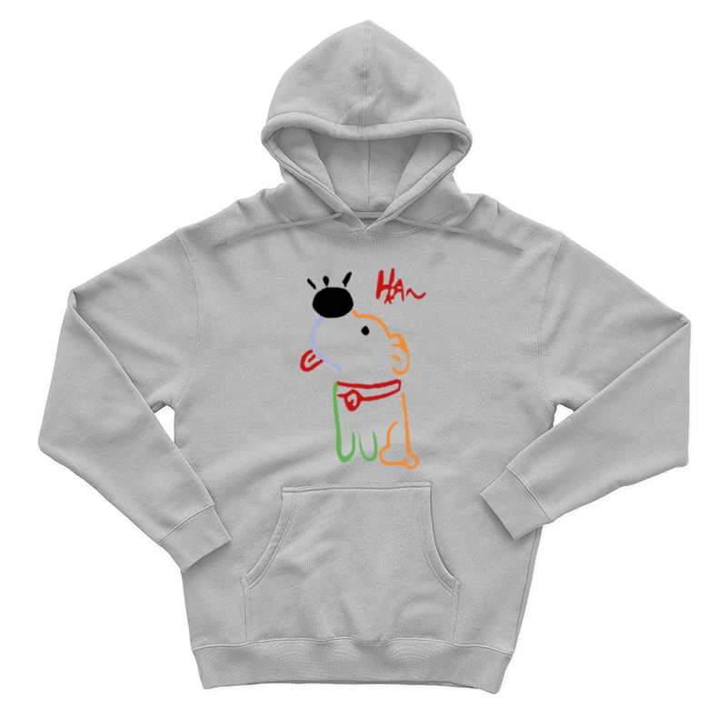 Lustiger Hund mit rotem Halstuch Herren Pullover Hoodie