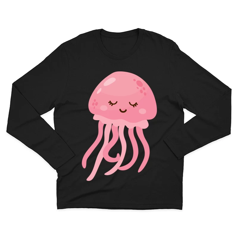 Méduses mignonnes et roses Homme Manches Longues T-Shirt