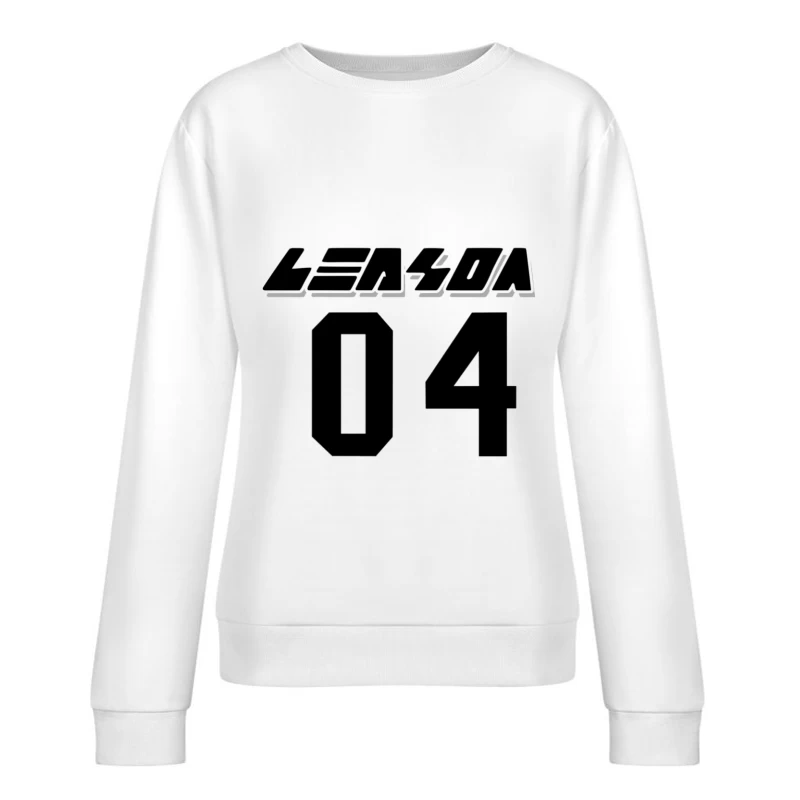 Retro-Stil Nummer 04 Damen Pullover Sweatshirt