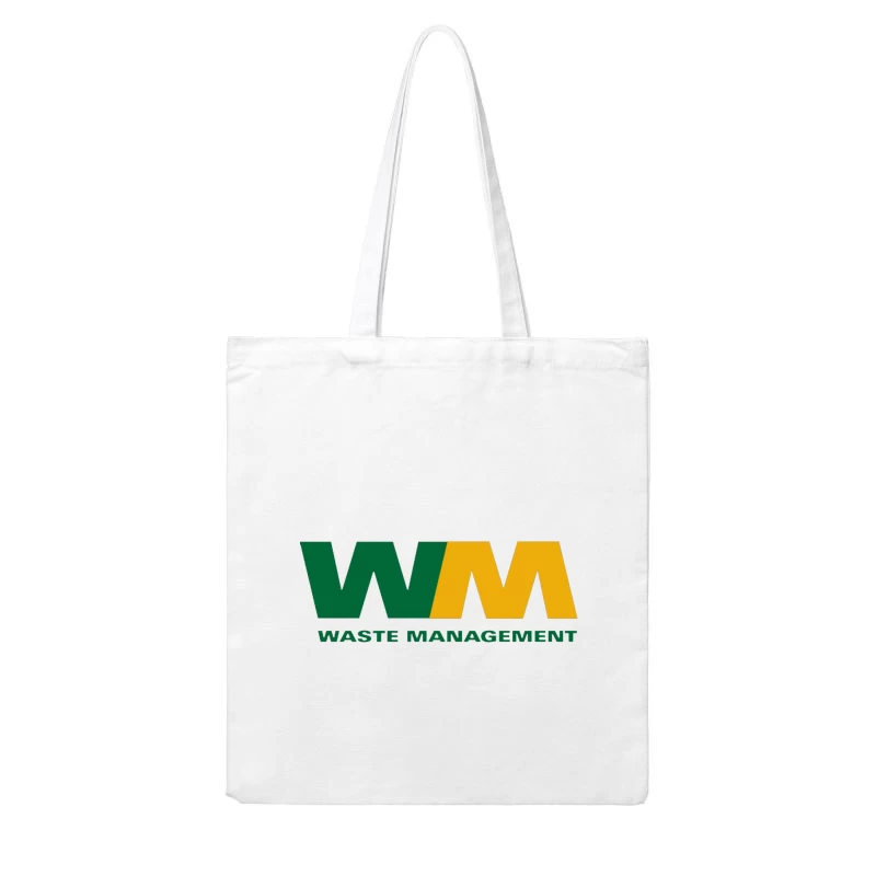 Waste Management (WM) Corporate Logo in Green and Yellow Cotton Tote Bag