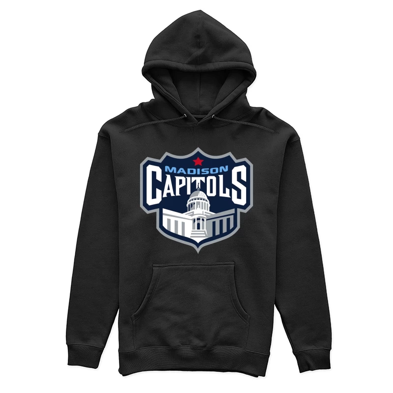 Madison Capitols Hockey Team Logo featuring Wisconsin State Capitol Building Female Pullover Hoodie