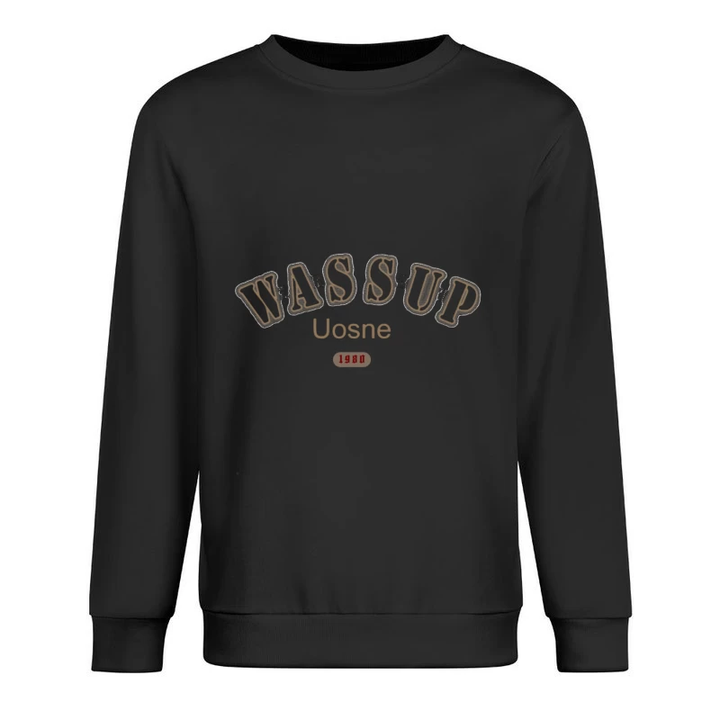Wassup Design mit Retro-Look Herren Pullover Sweatshirt