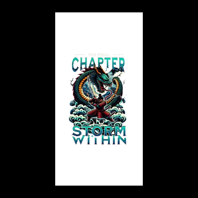 Epic Samurai Warrior Facing Dragon in Storm Within Chapter Art iPhone Case