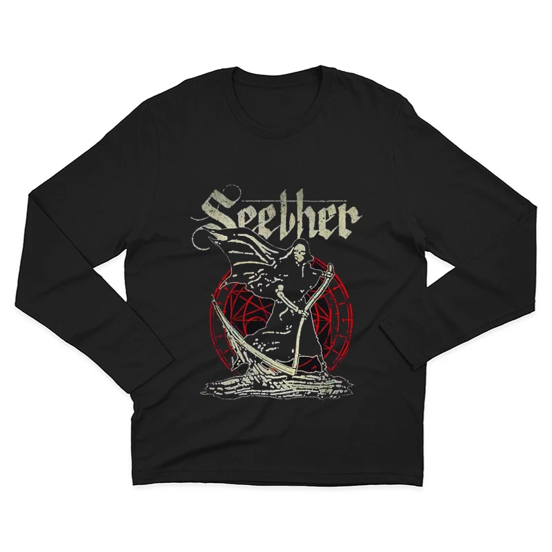 Gothic Skeleton Band Art - Seether Rock Metal Design Male Long Sleeve T-Shirt