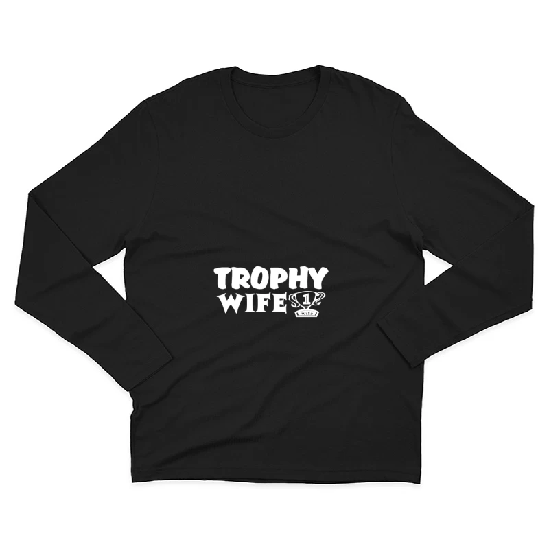 Logo humoristique de femme trophée Homme Manches Longues T-Shirt