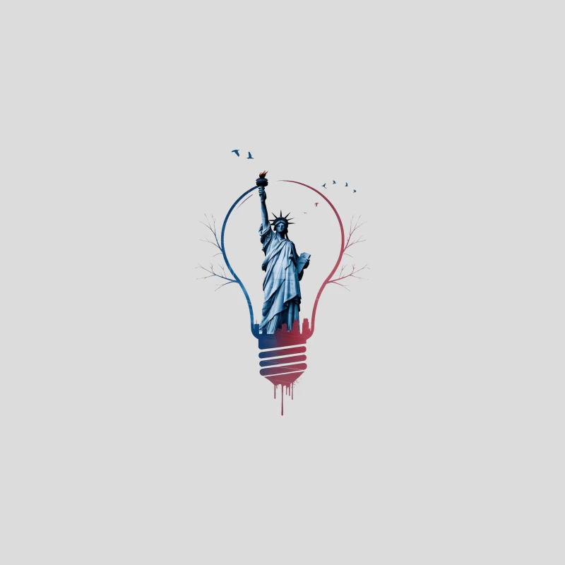 Illuminating Liberty: Creative Fusion of American Icon and Innovation Baseball Cap