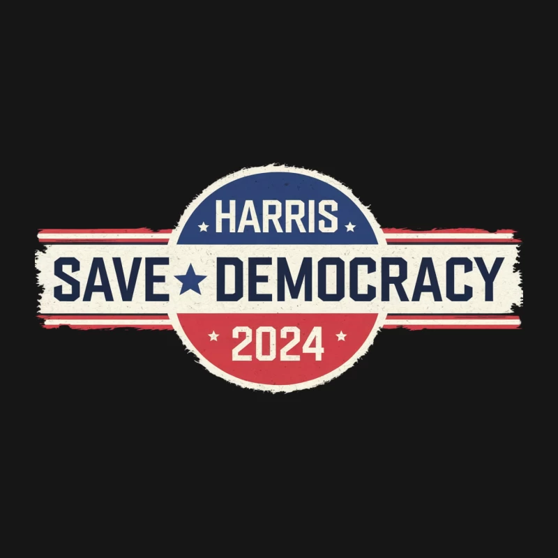 Harris 2024 Campaign Button: Save Democracy Slogan Mouse Pad