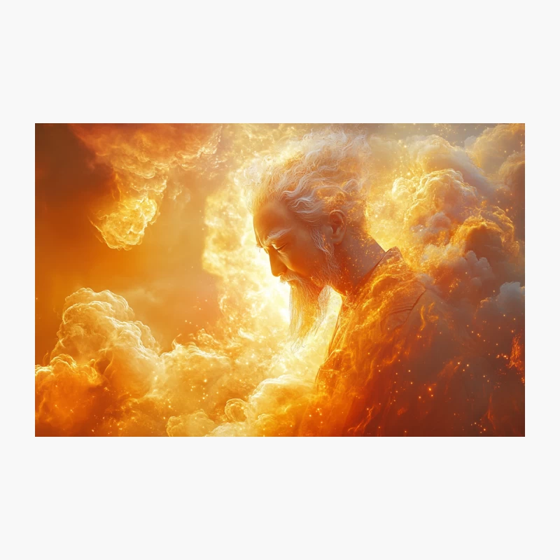 Celestial Fire: Divine Being in Cosmic Clouds Travel Mug
