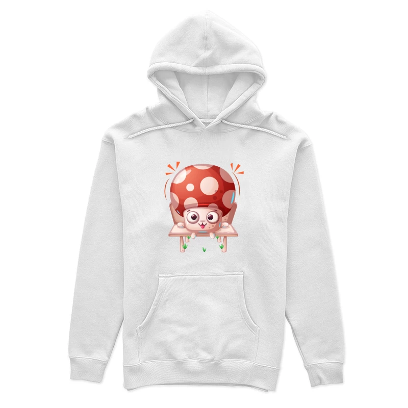 Dessin mignon de champignon avec visage joyeux Femme Sweat à capuche