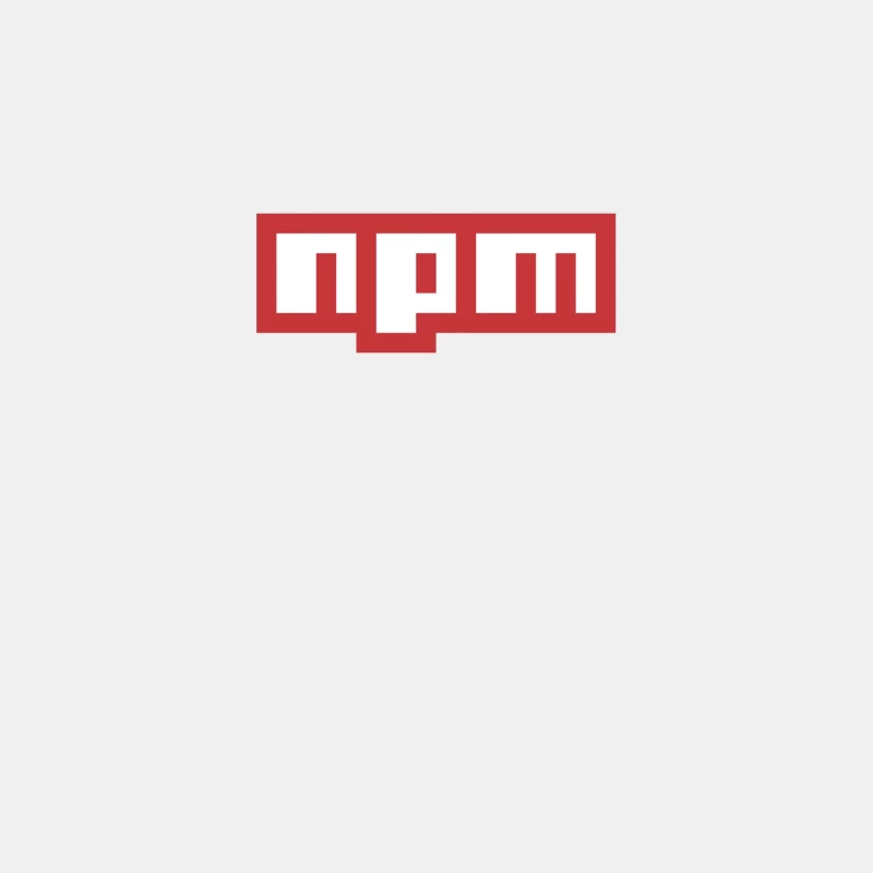 NPM (Node Package Manager) Logo in Red and White Male Tank Top