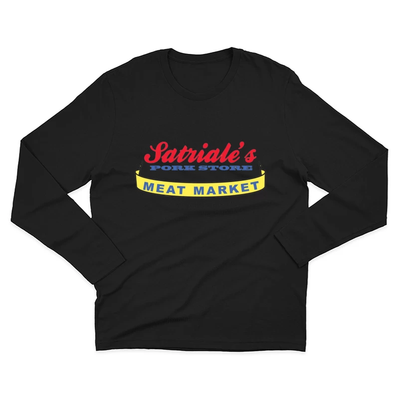 Patriale's Pork Store & Meat Market Vintage Logo Sign Male Long Sleeve T-Shirt