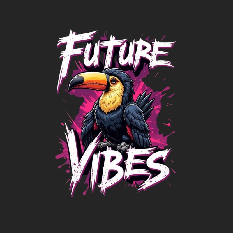Future Vibes with a Colorful Toucan Male Pullover Sweatshirt