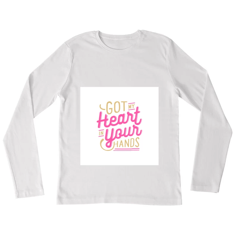 Slogan d'amour coloré Femme Manches Longues T-Shirt