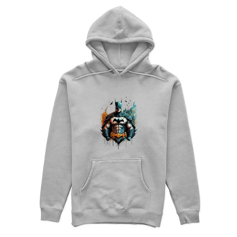 Dynamic Illustration of Batman Female Pullover Hoodie