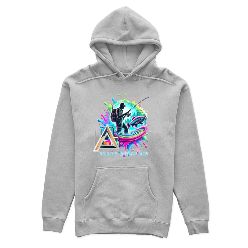 Vibrant Ocean Sport Fisher Abstract Art Design Female Pullover Hoodie